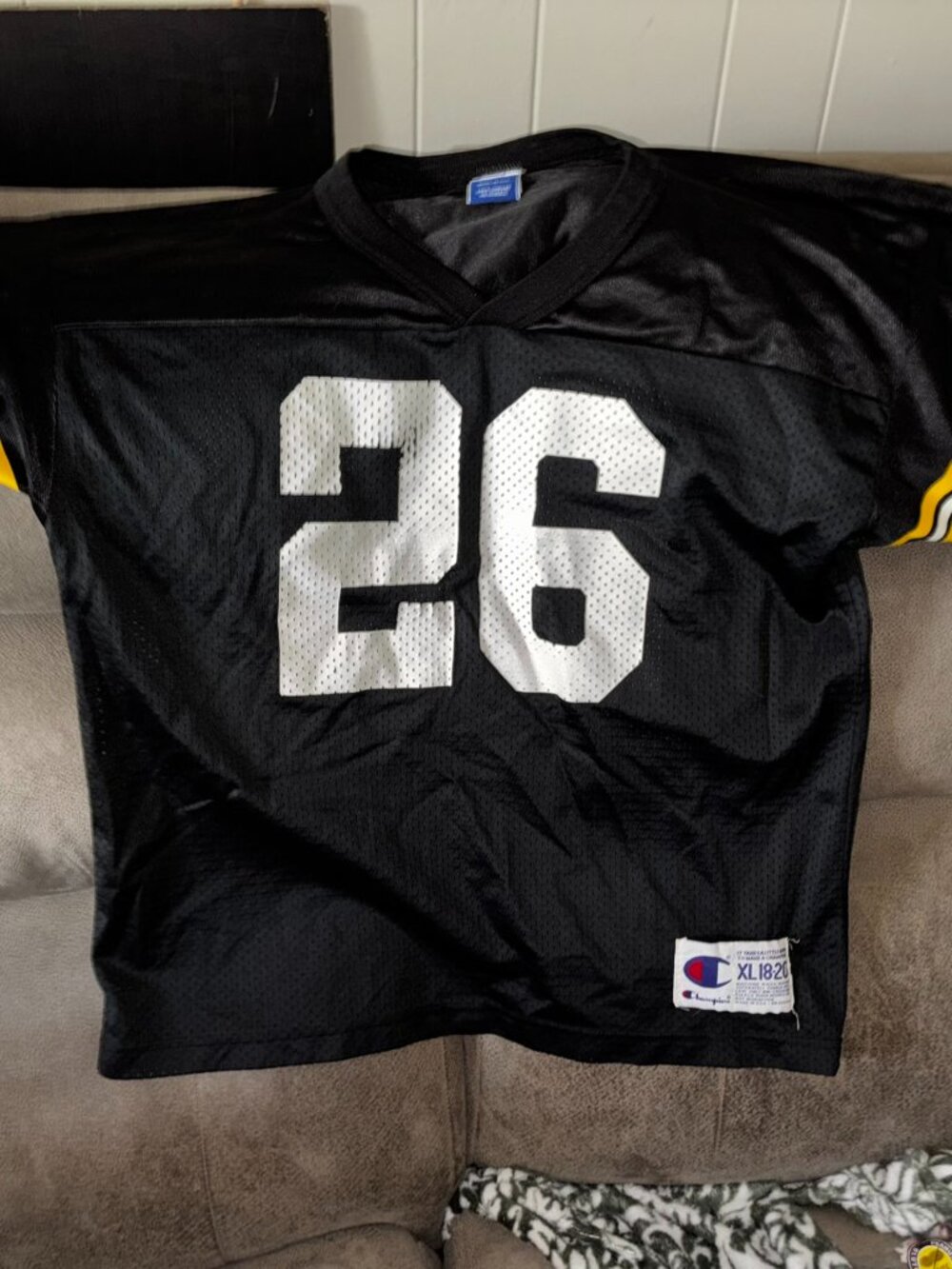 Boy Pittsburgh Steelers Football Jersey shirt #26 Rod Woodson Authentic Champion
